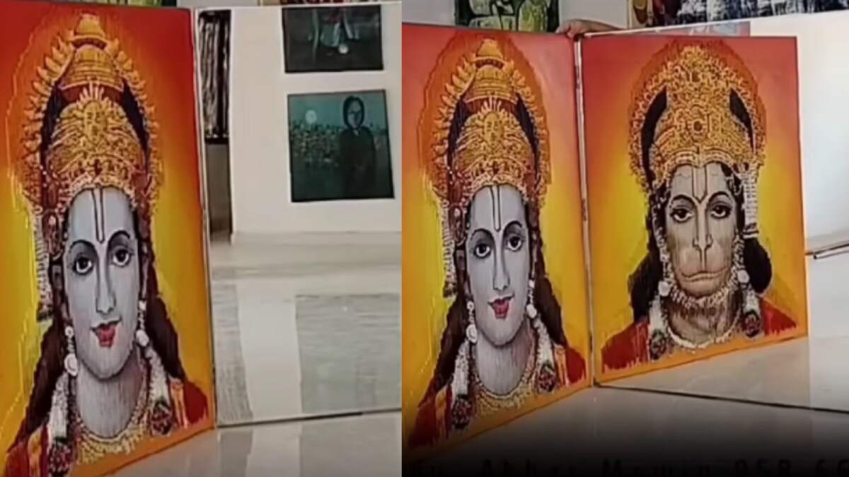Lord Ram Painting Transforms into Lord Hanuman in Viral Video