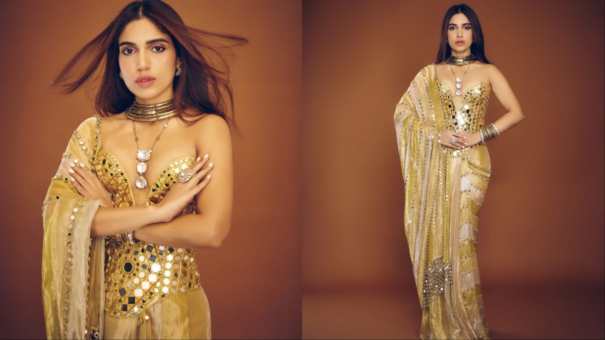 Bhumi Pednekar’s Mirror-Work Saree Magic Brings New Meaning To Shaadi Glamour | Fashion News
