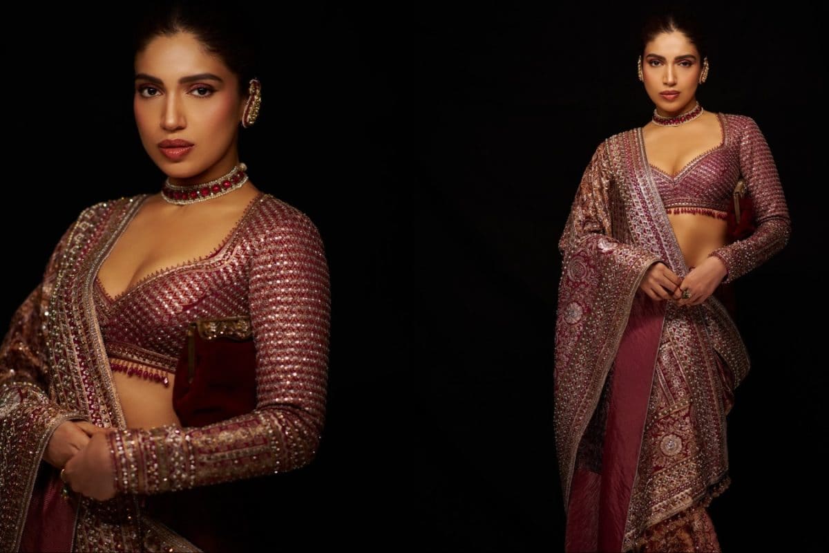 Bhumi Pednekar’s Deep Wine Saree Is A Masterclass In Modern Bridesmaid Elegance
