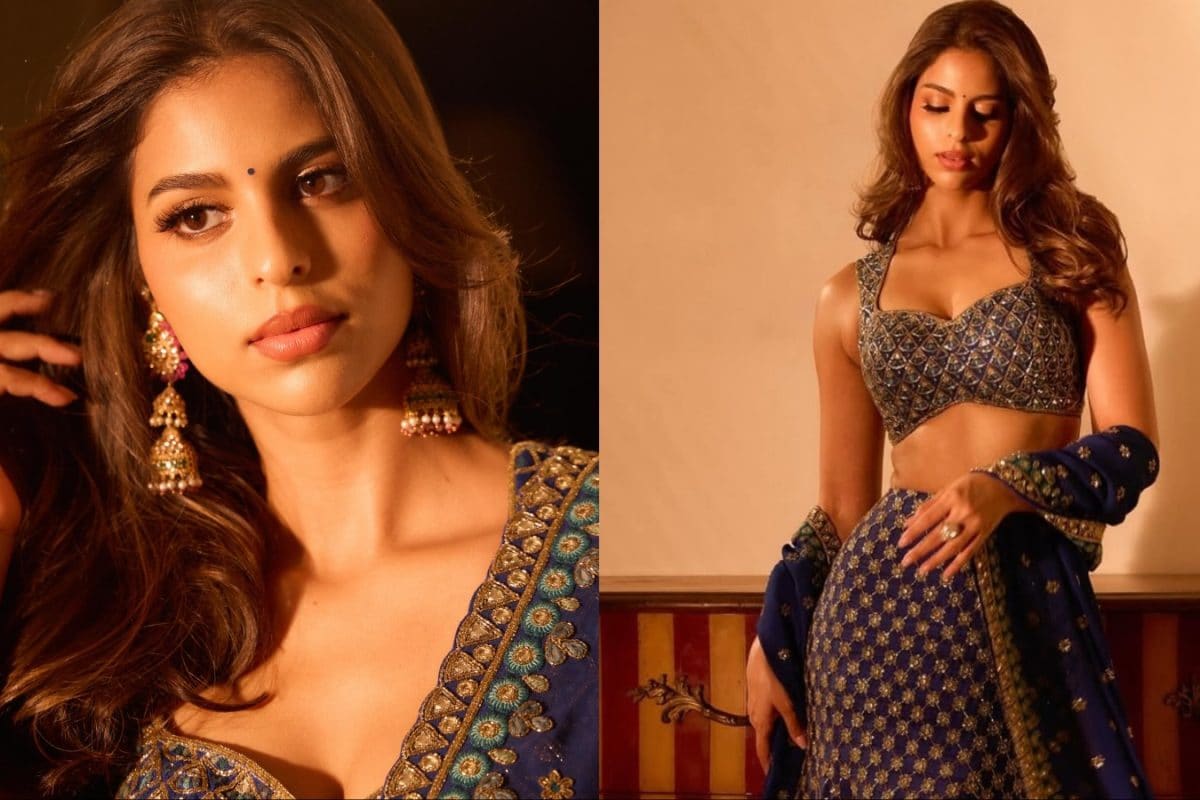 Suhana Khan’s Blue Silk Lehenga Look Sets A New Standard In Festive Fashion