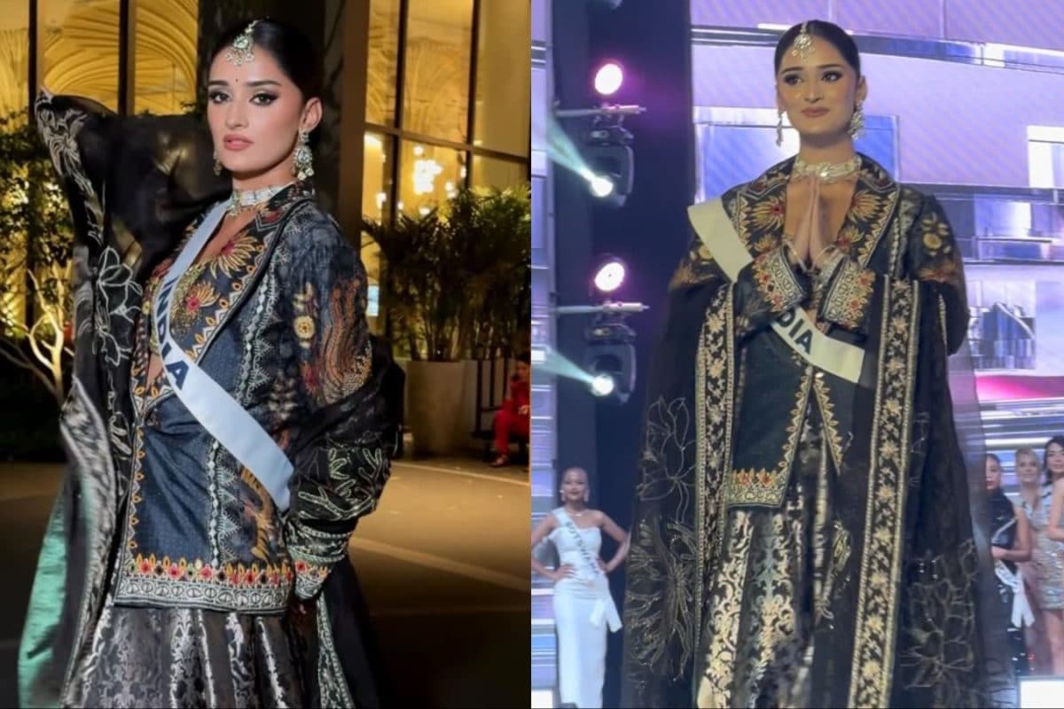 Manika Vishwakarma Reigns In A Brocade Lehenga And Jacket At Miss Universe 2025
