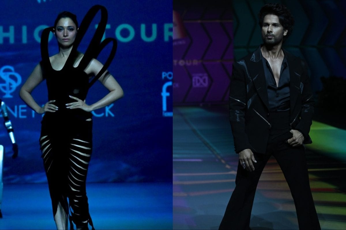 Tamannaah Bhatia And Shahid Kapoor Walk For Falguni Shane Peacock's Tech-Driven Show
