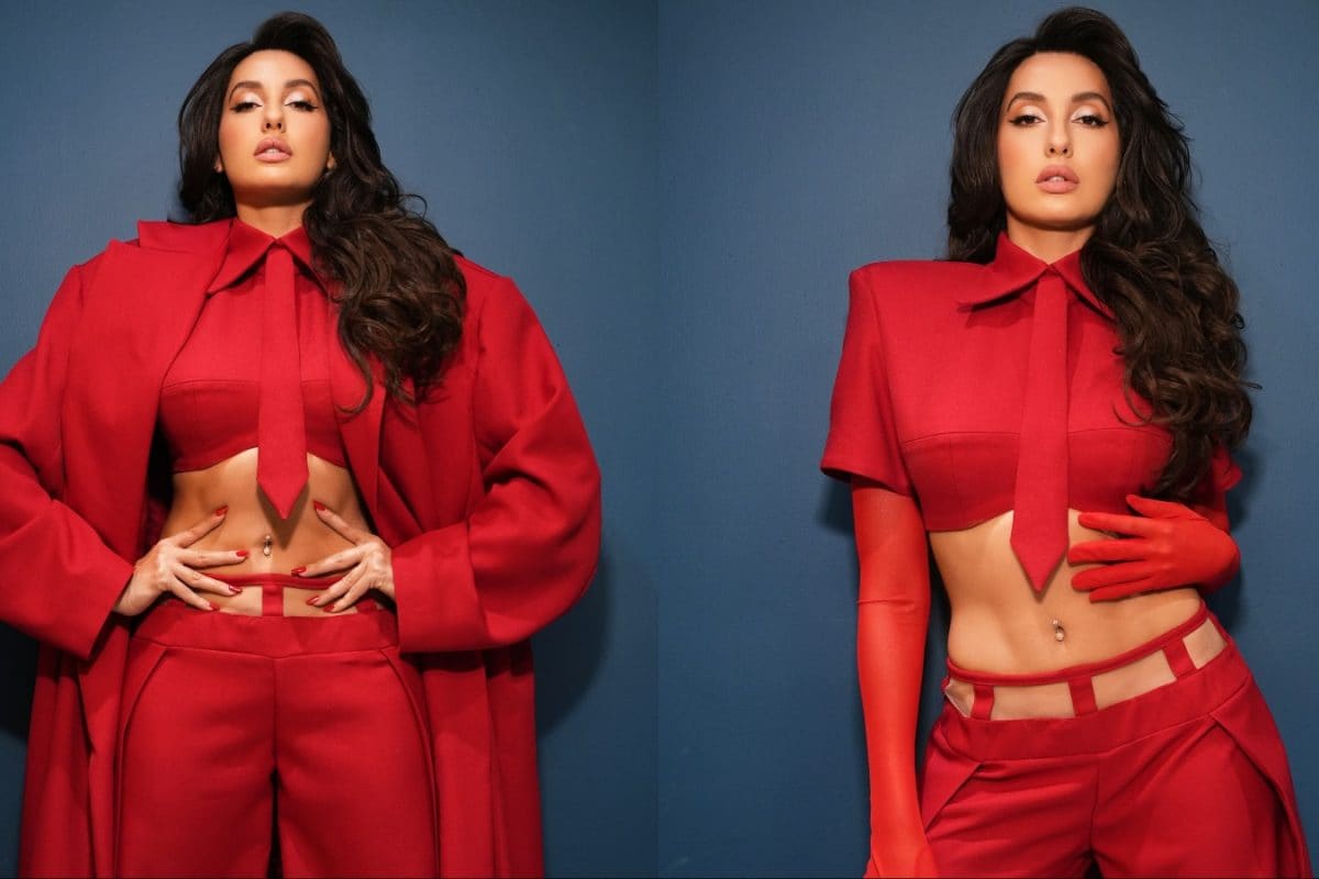 Nora Fatehi Looked Ravishing In Red On The Tonight Show Starring Jimmy Fallon