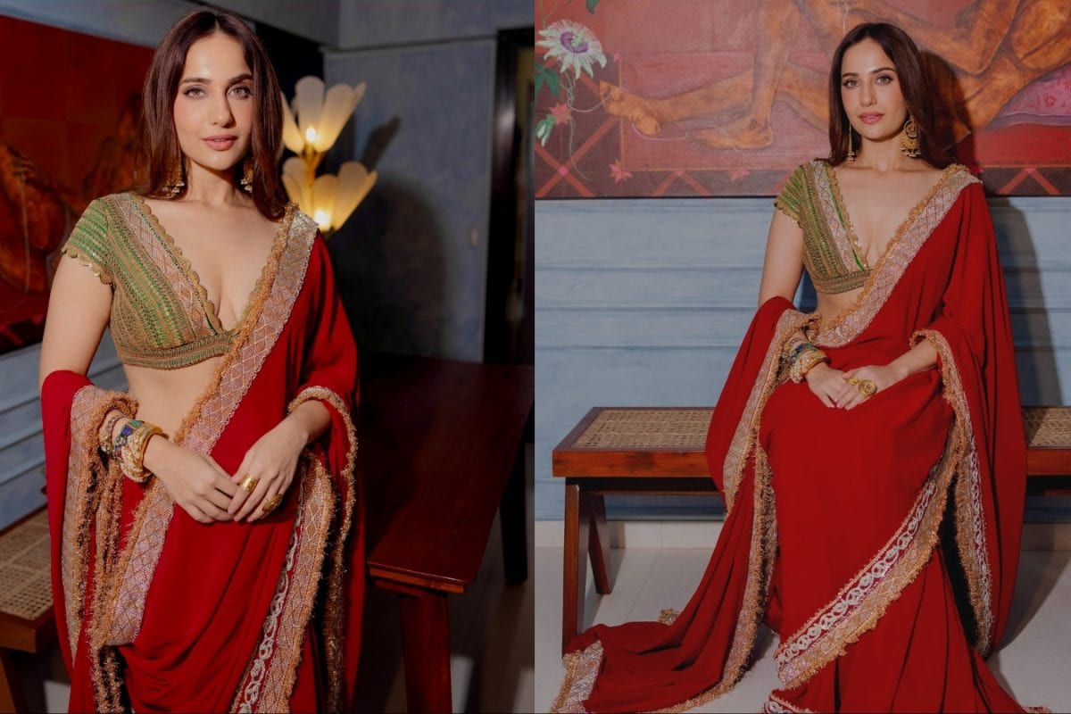 Kusha Kapila’s Red Saree Moment Is The Festive Minimalism We Love