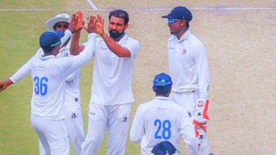 Mohammad Shami in action for Bengal