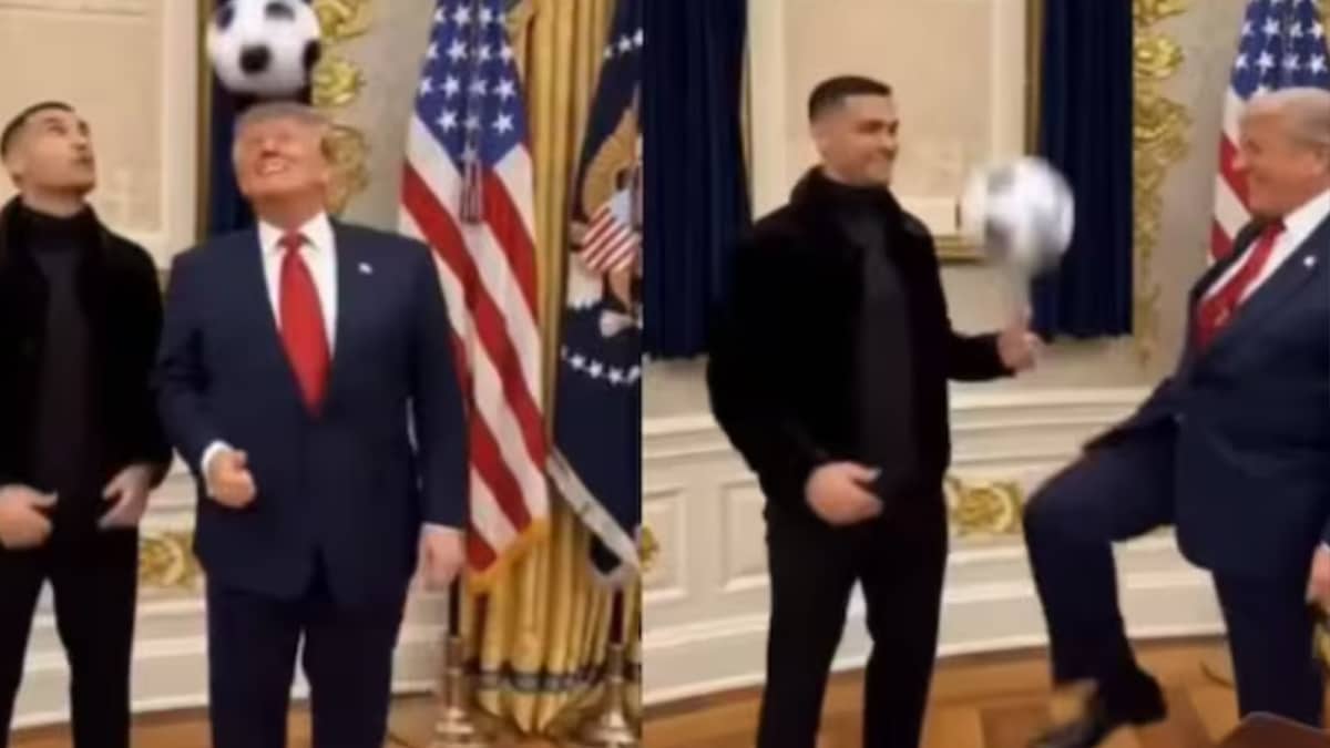 Trump Shares AI Clip Of Him Playing Football With Cristiano Ronaldo At White House | Watch