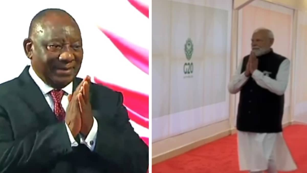 G20 Moment: South African President Ramaphosa Welcomes PM Modi With A 'Namaste'