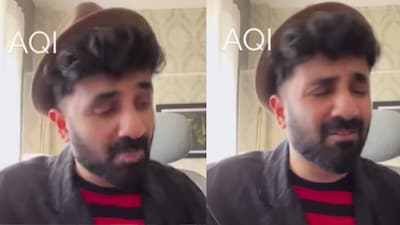 Taking to Instagram, Vir shared a video of him singing the lines "AQI, AQI, let me die," summing up mornings.