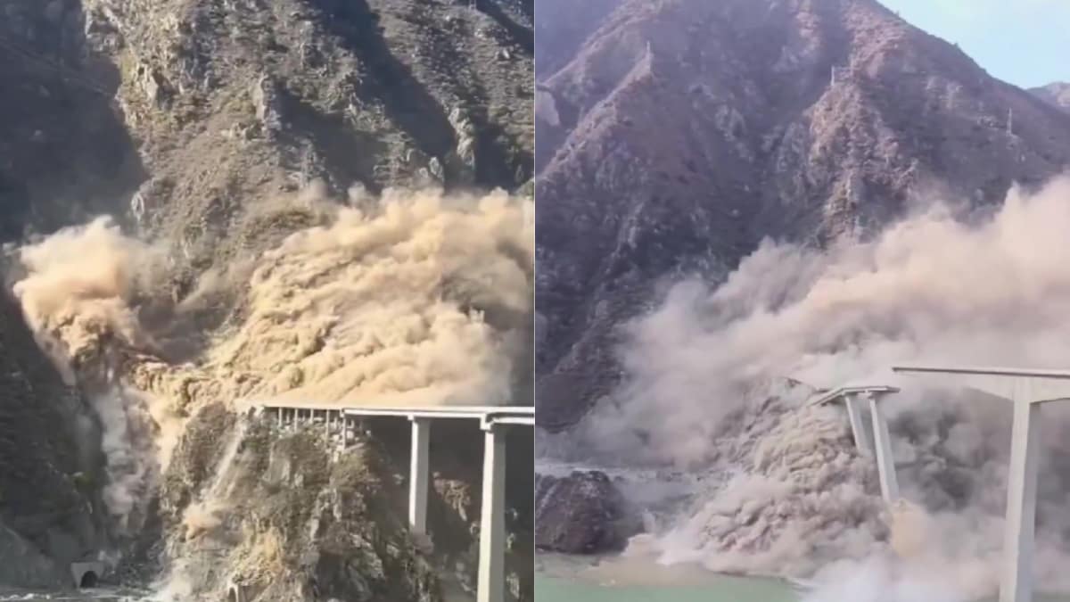 Newly Opened Bridge Breaks Into Two In Southwest China | Watch