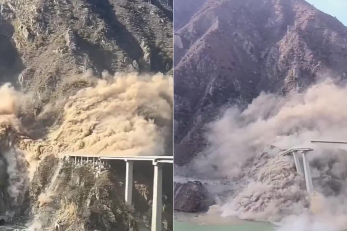 Newly Opened Bridge Breaks Into Two In Southwest China | Watch