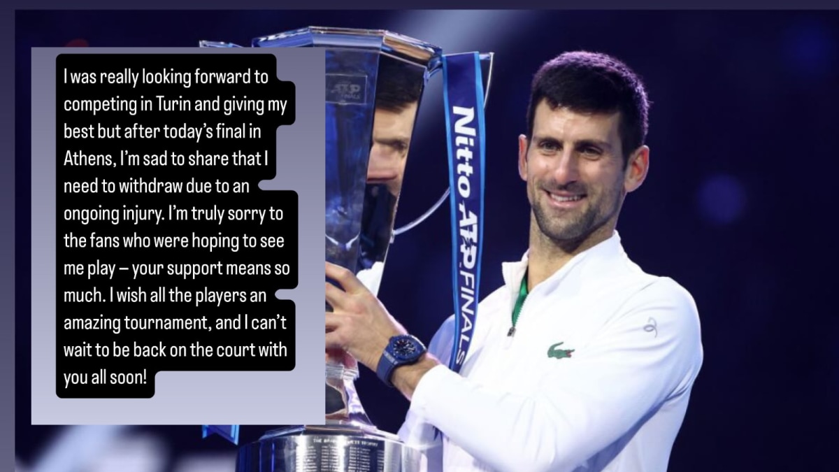 Novak Djokovic Pulls Out Of ATP Finals: 'Sad To Share That I Need To Withdraw Due To...'