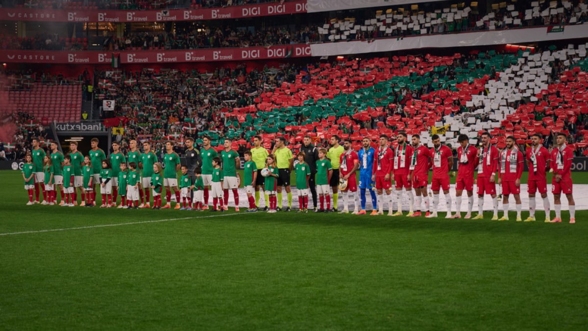 Palestine Play Spanish Footballers From Basque Country In Front Of 50,000 Spectators