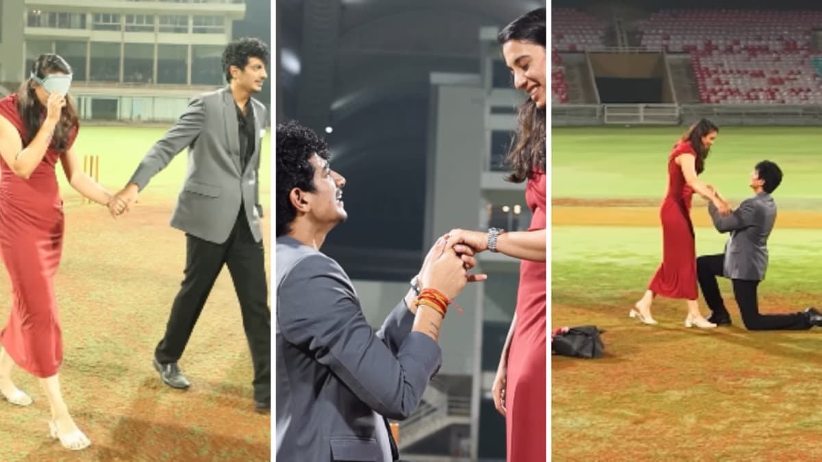 She Said Yes! Palash Muchhal Posts Video Of His Proposal To Smriti ...