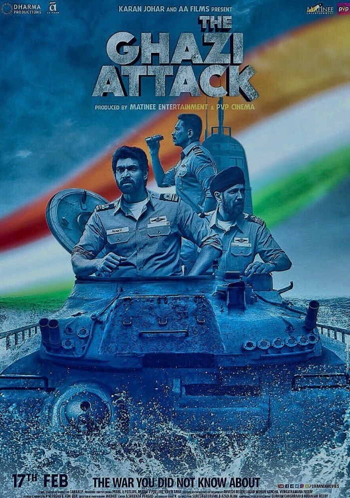 The Ghazi Attack: It showcases the Indian Navy's might as it counters the Pakistani submarine Ghazi, aiming to attack Vizag. The tense underwater duel between Ghazi and Indian sub S21 nearly sparks war. The film stars Rana Daggubati, Kay Kay Menon, Taapsee Pannu, Om Puri, and others.