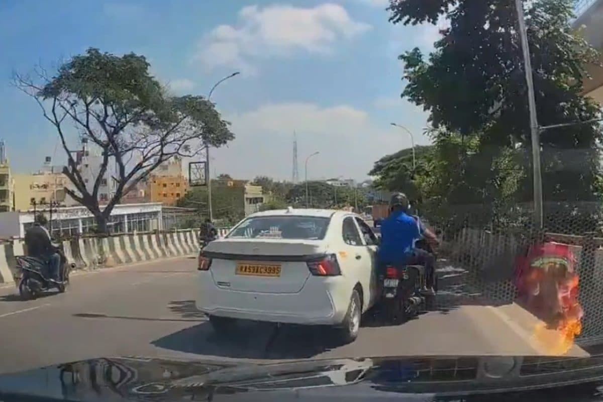 Bengaluru Road Rage: Cab Driver Rams Bike After Argument, Video Sparks Outrage