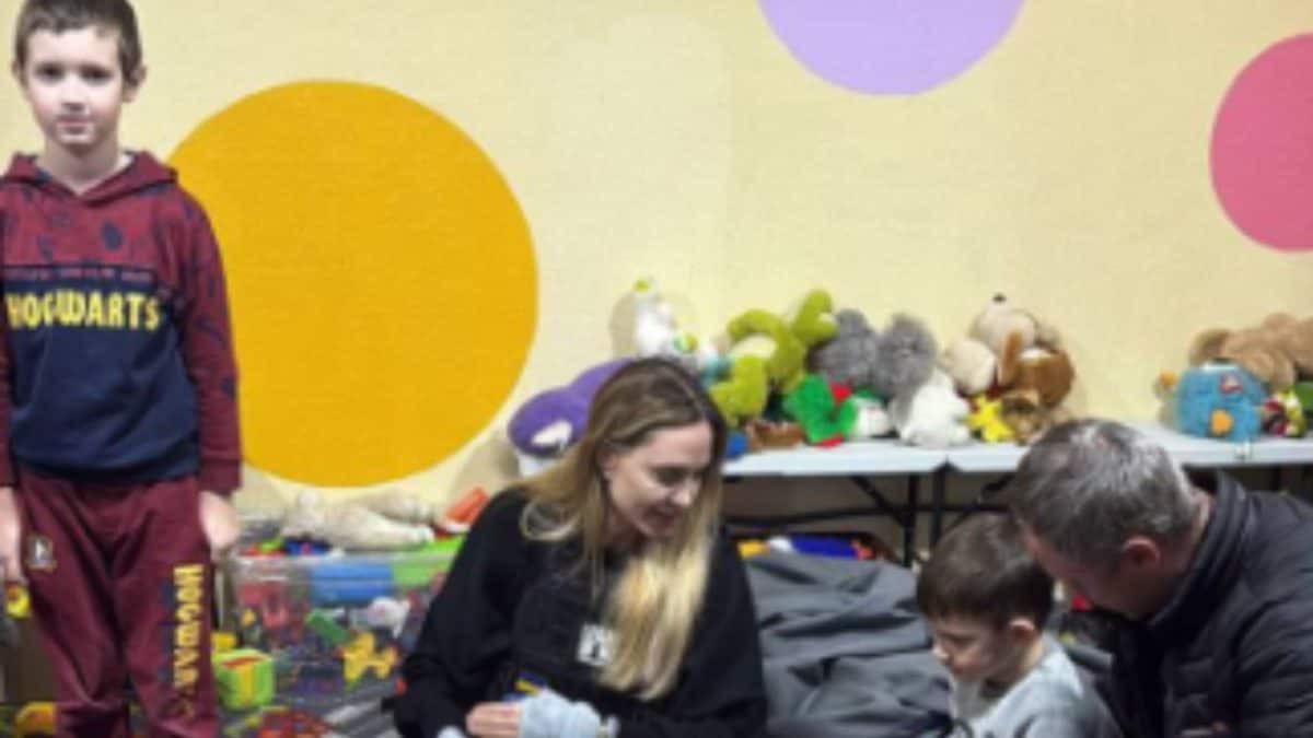 UN Goodwill Ambassador Angelina Jolie Visits Hospitals In Ukraine's Kherson