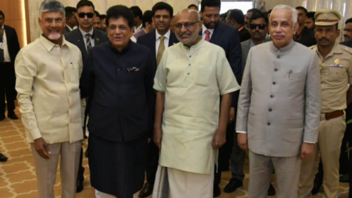 Chandrababu Naidu, Piyush Goyal Lay Foundation For Andhra’s Drone City, Space City Projects | India News Chandrababu Naidu, Piyush Goyal Lay Foundation For Andhra’s Drone City, Space City Projects | India News