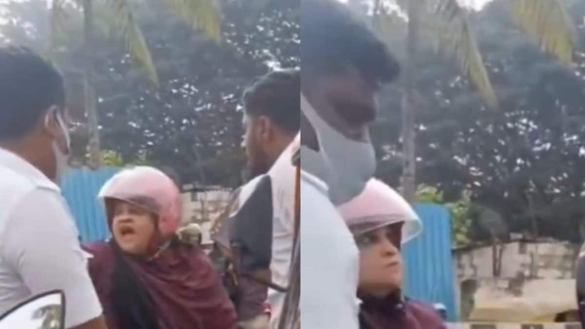 Bengaluru Woman Argues With Police After Wrong-Side Scooty Ride Leads To 1 KM Traffic Jam, Internet Says ‘Pink Helmet...’