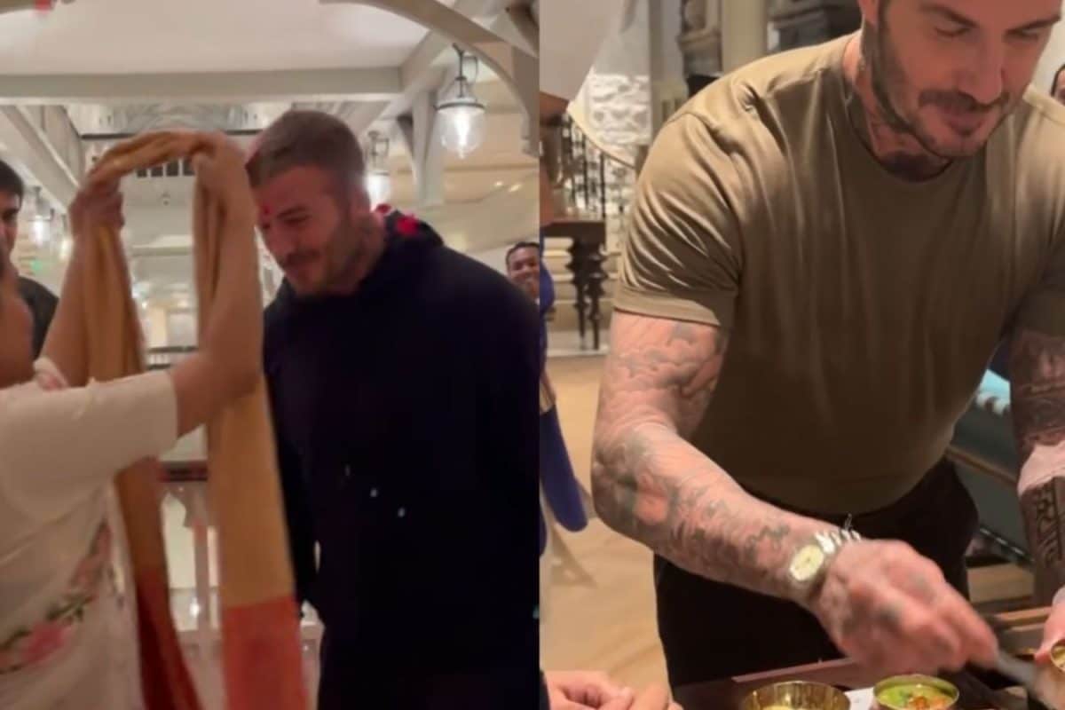 David Beckham Receives Traditional Indian Welcome, Tries His Hand At Dal Ki Chaat | Watch