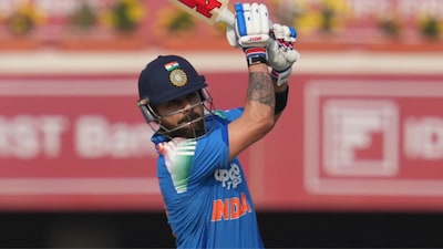 Virat Kohli during his century in Ranchi. (Picture Credit: AP)