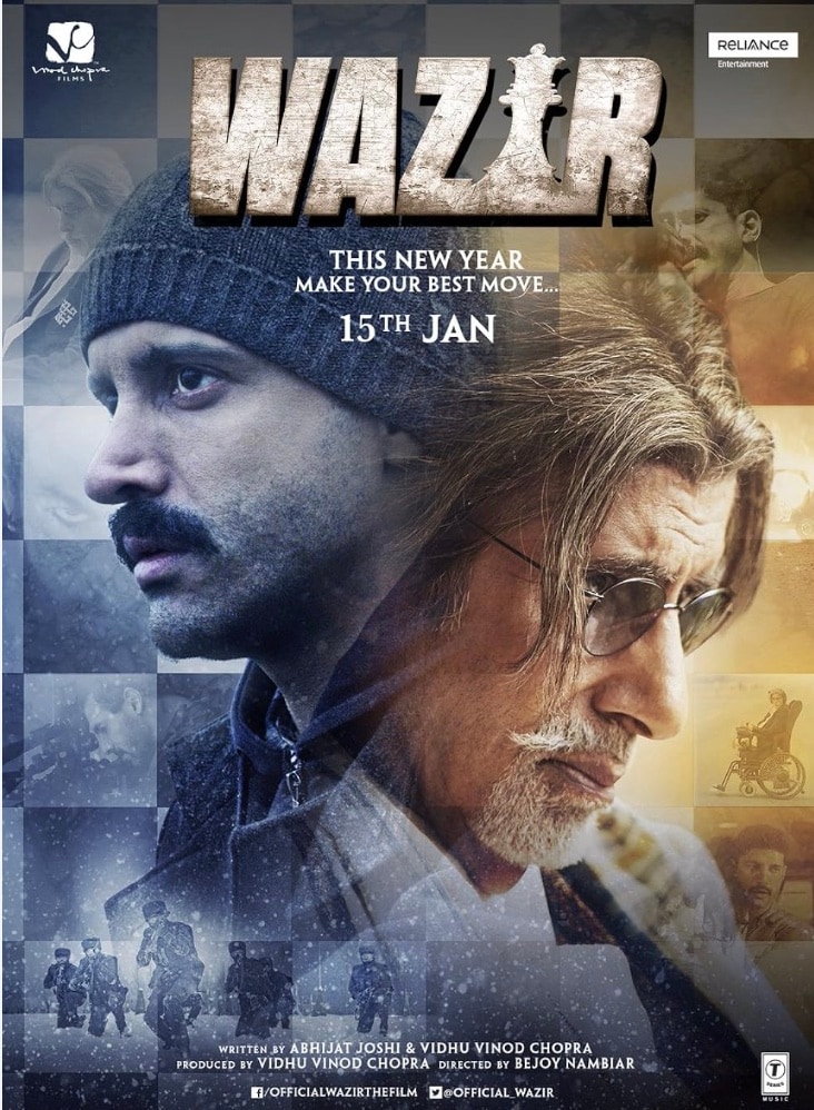 Wazir: Released in 2016, the film grossed Rs 78.6 crore globally. It is about a grief-striken cop and an amputee grandmaster, who are brought together by a peculiar twist of fate as a part of wider conspiracy that has darkened their lives.