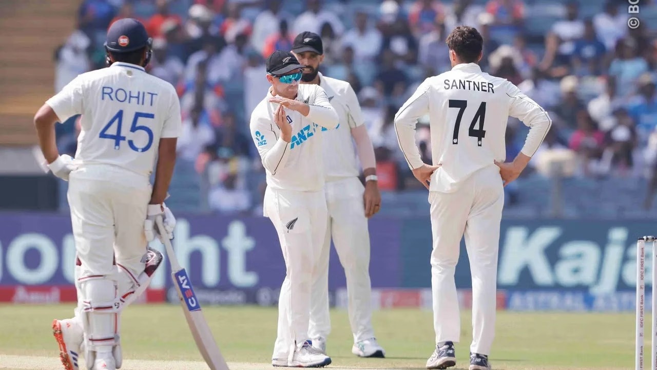 2. NZ beat India by 113 runs — Pune Mitchell Santner and Ajaz Patel spun a web around India, taking 13 wickets between them. The Indian batting order struggled throughout, falling to sustained pressure from New Zealand’s spinners.