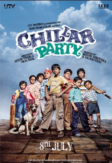 Chillar Party (2011): It portrays a bunch of innocent kids who lead carefree lives in a colony that takes on the big bad world of politics, when one of their friends like is jeopardized. 