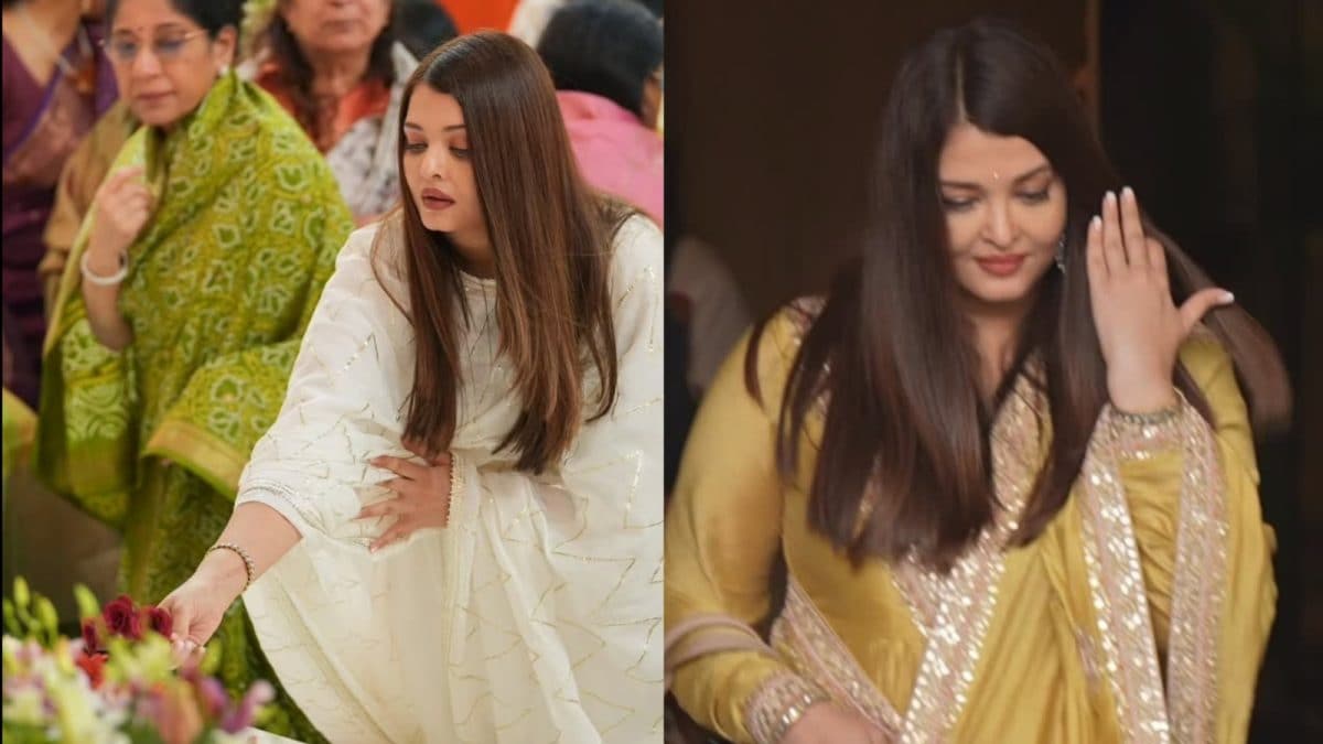 Aishwarya Rai Back-To-Back Looks In White And Gold Suits Are A Lesson In Minimalist Fashion