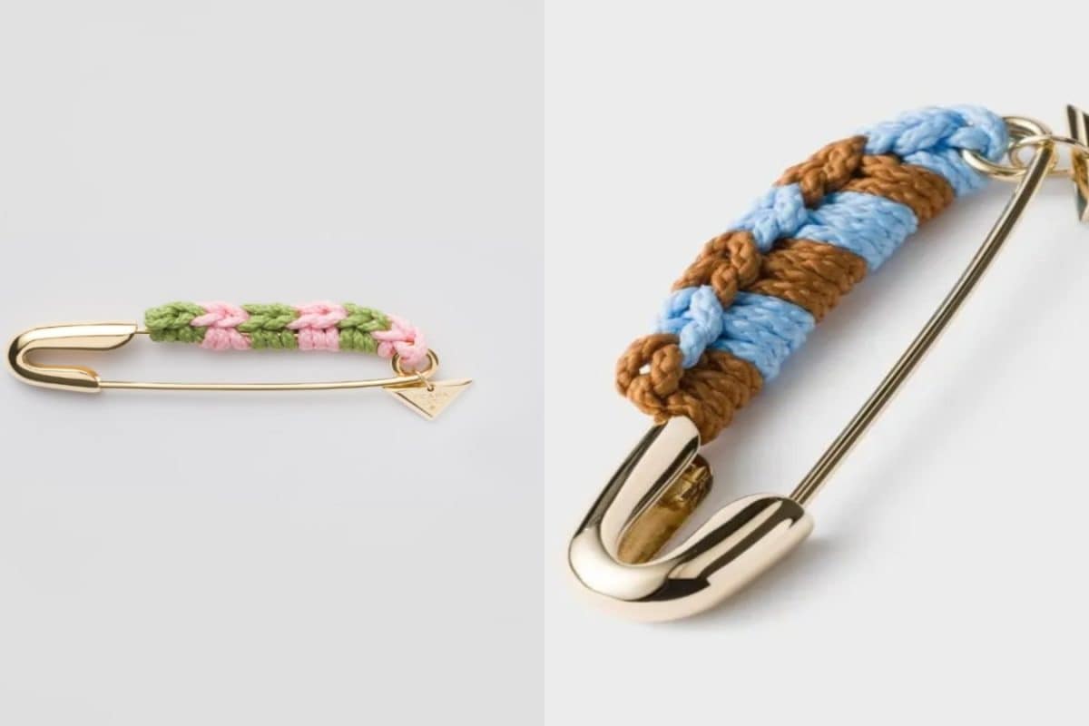 Prada Unveils New ₹69,000 Metal Safety Pin That Doubles As A Brooch