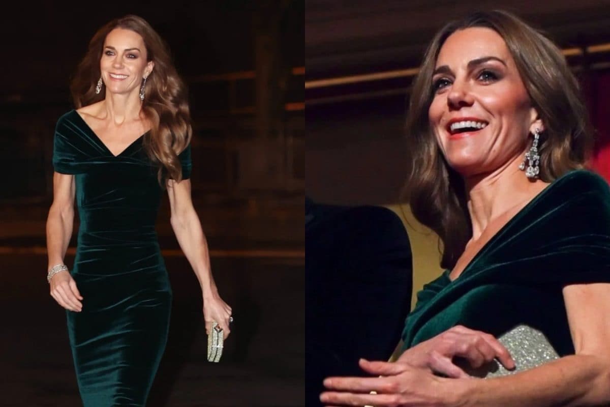 Princess Kate Rocks Velvet Emerald Green For The 2025 Royal Variety Performance