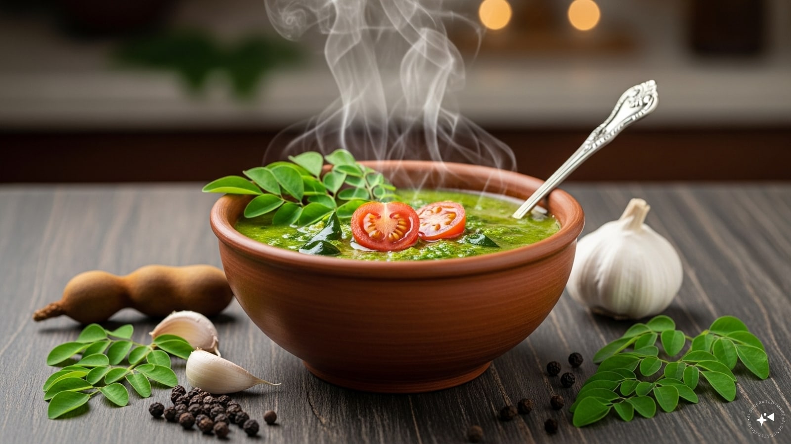 Moringa Rasam: A twist on the classic rasam, this version includes moringa leaves for added health benefits. With tamarind, tomatoes, pepper, and garlic, it’s a soothing soup that’s great for digestion and immunity.