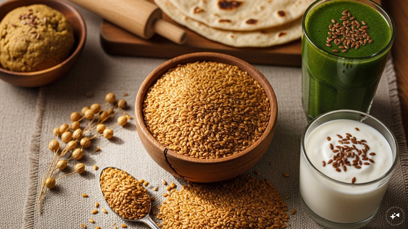 Flax Seeds (Alsi):Flax seeds are a great substitute for chia seeds. They’re rich in omega-3 fatty acids, fiber, and lignans, which support heart health and hormonal balance. Easily available and budget-friendly, they can be added to smoothies, rotis, or yogurt.