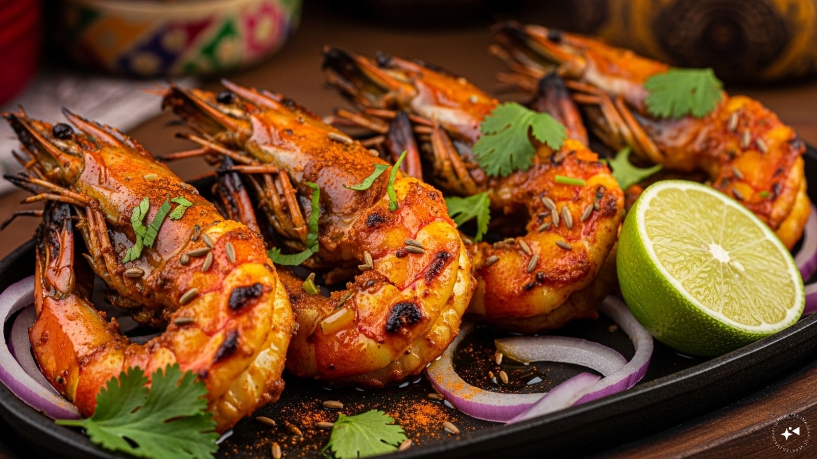 Masala Tandoori Prawns: For seafood lovers, this is tandoori prawns cooked in a flavourful, spicy masala. 