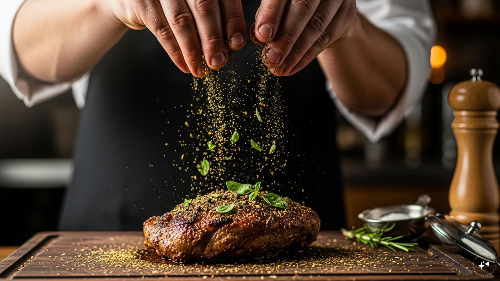  Sprinkle salt, pepper, and Italian seasoning for aromatic depth of flavour. 