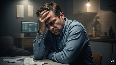 Chronic stress increases cortisol, reducing testosterone and causing fatigue.