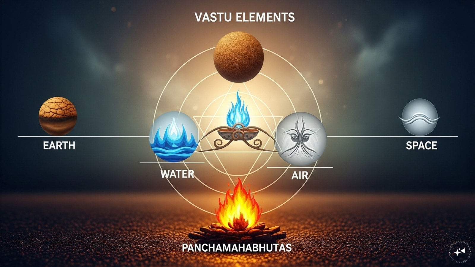 The fundamental foundation of Vastu Shastra rests on five elements - earth (earth), water (water), fire (fire), air (air), and sky (space). These are called the Panchamahabhutas (five elements). These five elements are present in everything around us - home, body, environment, and at every level of energy. 