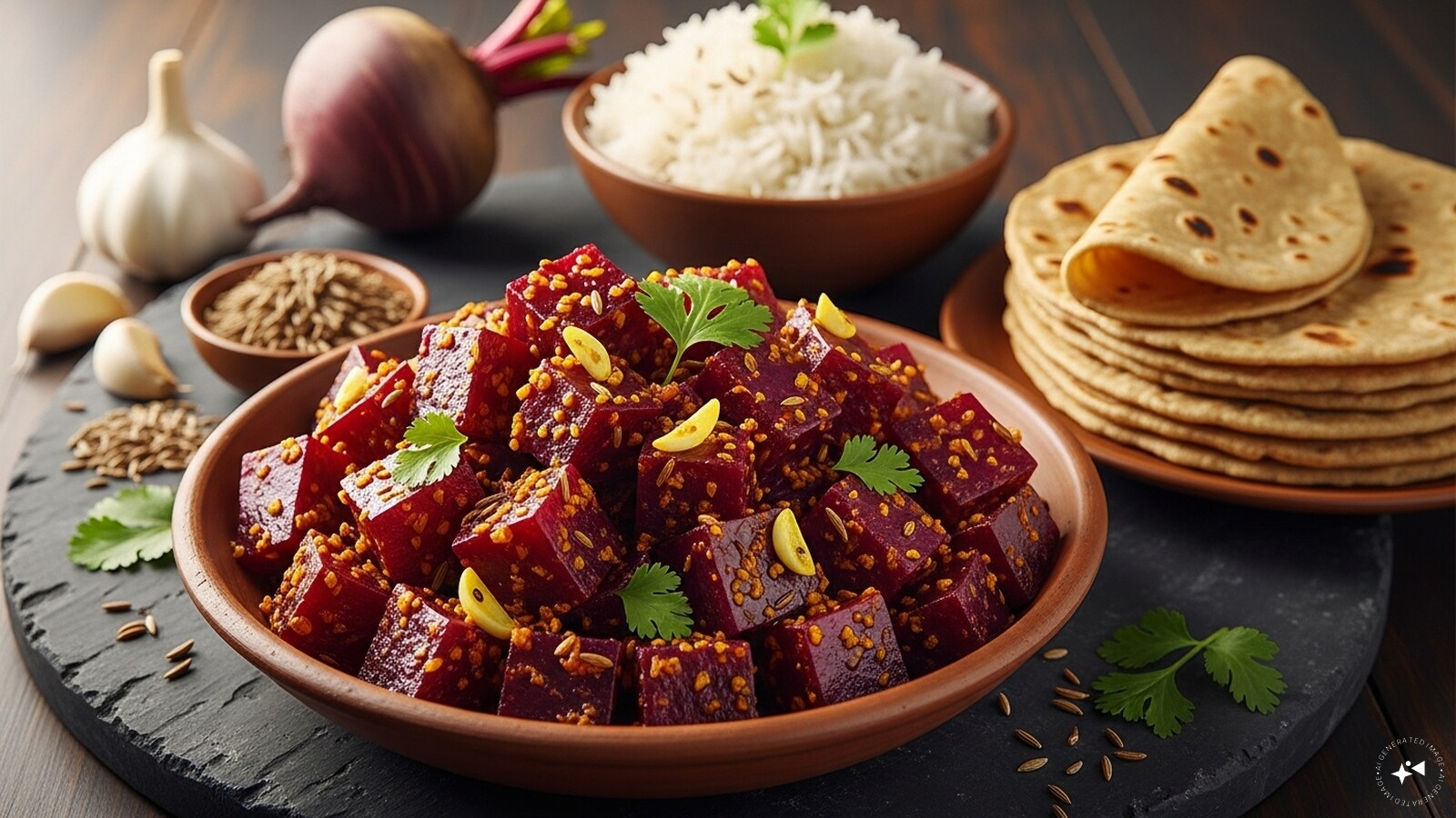  Beetroot Sabzi: Simple stir-fried beetroot with cumin, garlic, and turmeric—ready in minutes and pairs well with roti or rice.