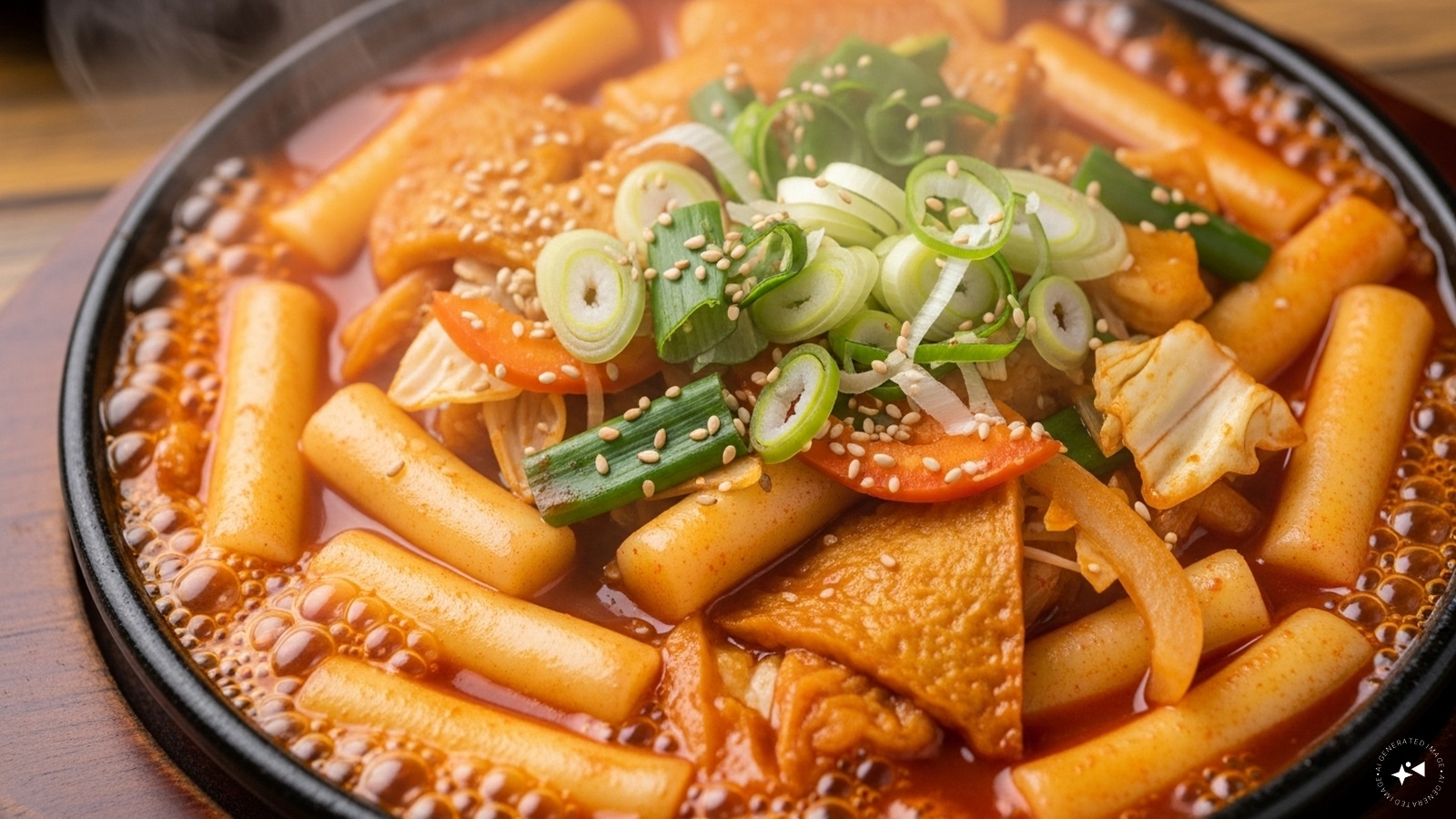 Add the sesame seeds, green onions and sesame oil. Add the sesame seeds, green onions and sesame oil.