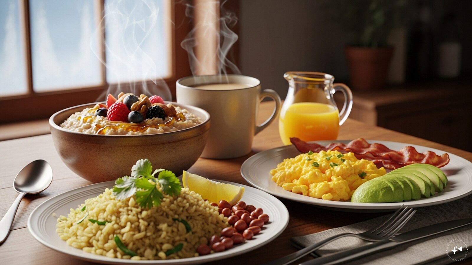  Eat a Warm, Nutritious Breakfast: Oatmeal, poha, or scrambled eggs — warm, protein-rich breakfasts keep you full and energized through cold mornings.