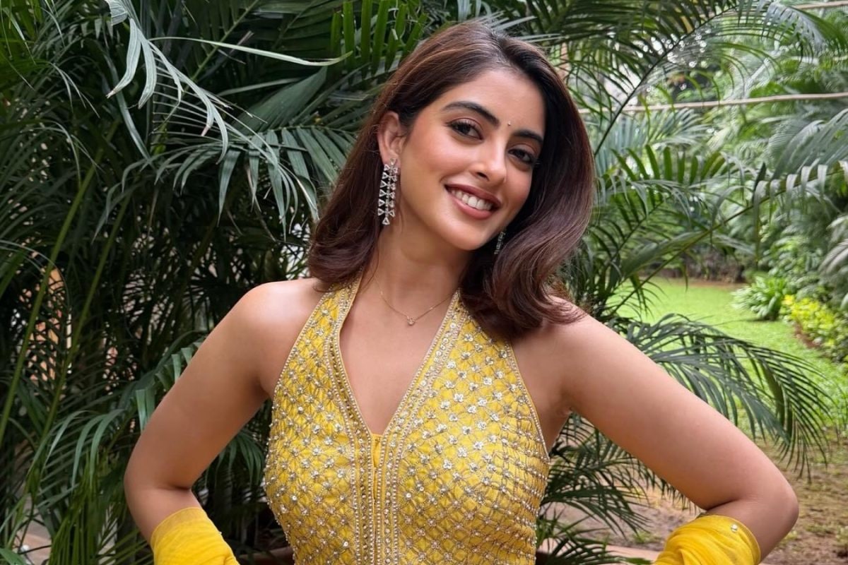 Navya Naveli Nanda Cuts An Elegant Picture In Yellow Anita Dongre Outfit