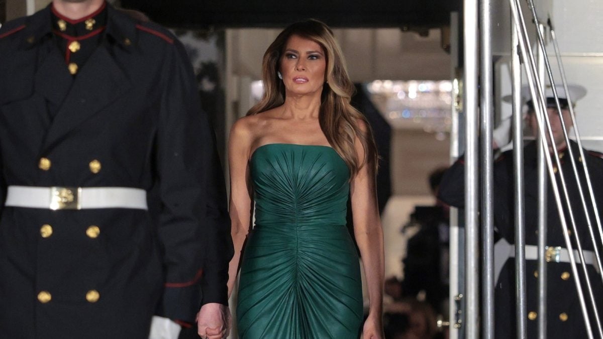 Melania Trump Gave A Subtle Nod to Saudi Arabia With Green Elie Saab Gown