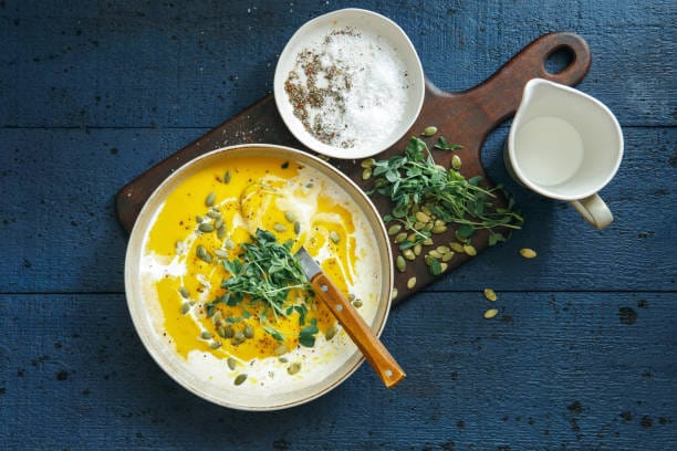 Creamy Pumpkin Soup: A velvety, spiced pumpkin soup that warms you from the inside out. Add roasted pumpkin seeds for crunch. Creamy Pumpkin Soup: A velvety, spiced pumpkin soup that warms you from the inside out. Add roasted pumpkin seeds for crunch.