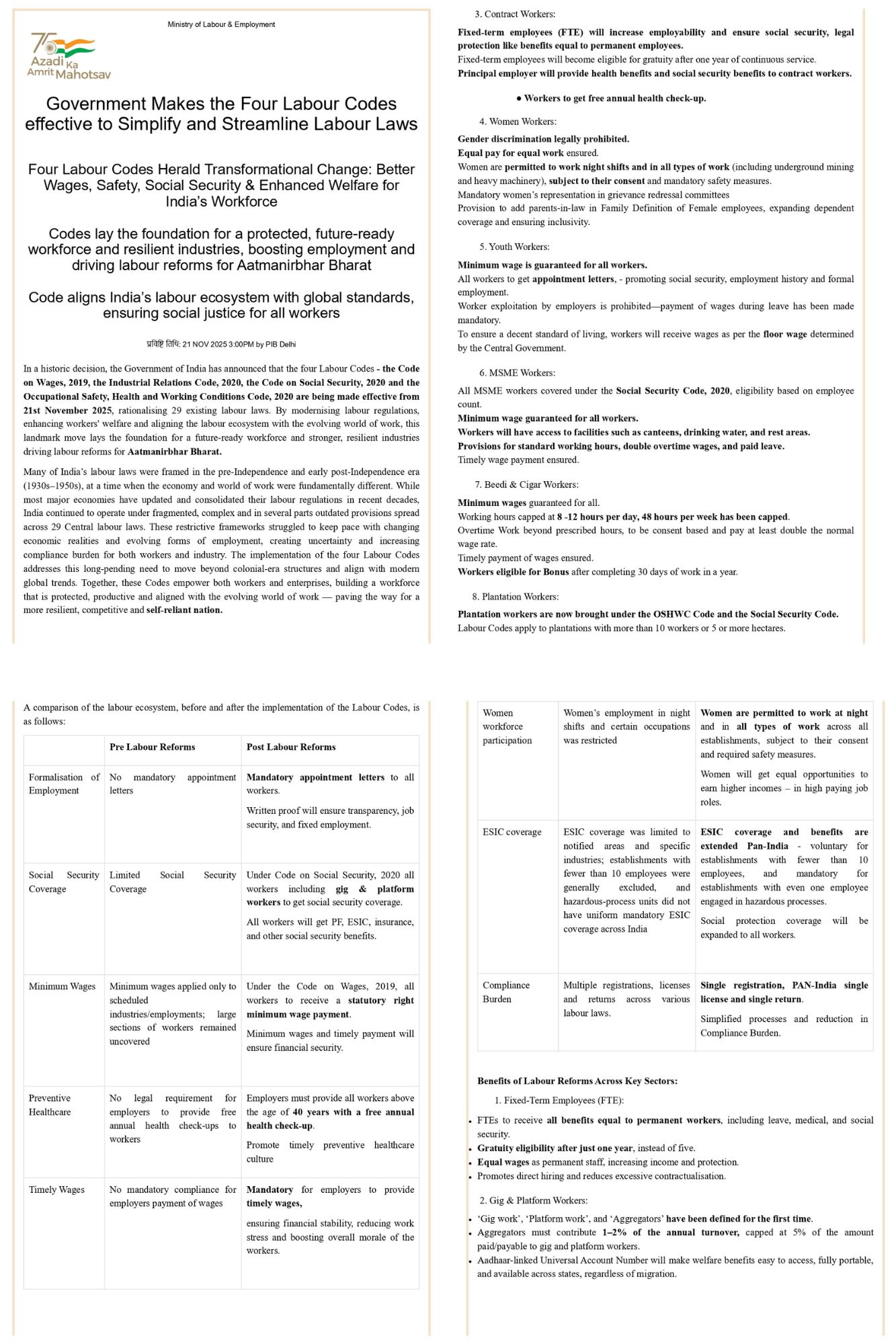 Impulso para trabalhadores contratados e temporários: A regra concede apoio financeiro mais cedo, especialmente para aqueles que trabalham com contratos temporários ou funções baseadas em projetos.
