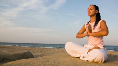 Meditation helps lower cortisol levels. 