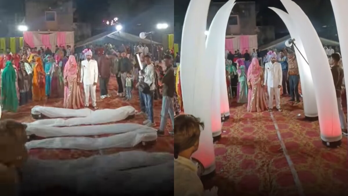 Bride and Groom's 'Deadly' Wedding Entry Sparks Online Shock and Laughter