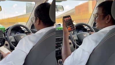 The founder even questioned the driver to paapply the video and focus on the road.(Photo Credit: X)