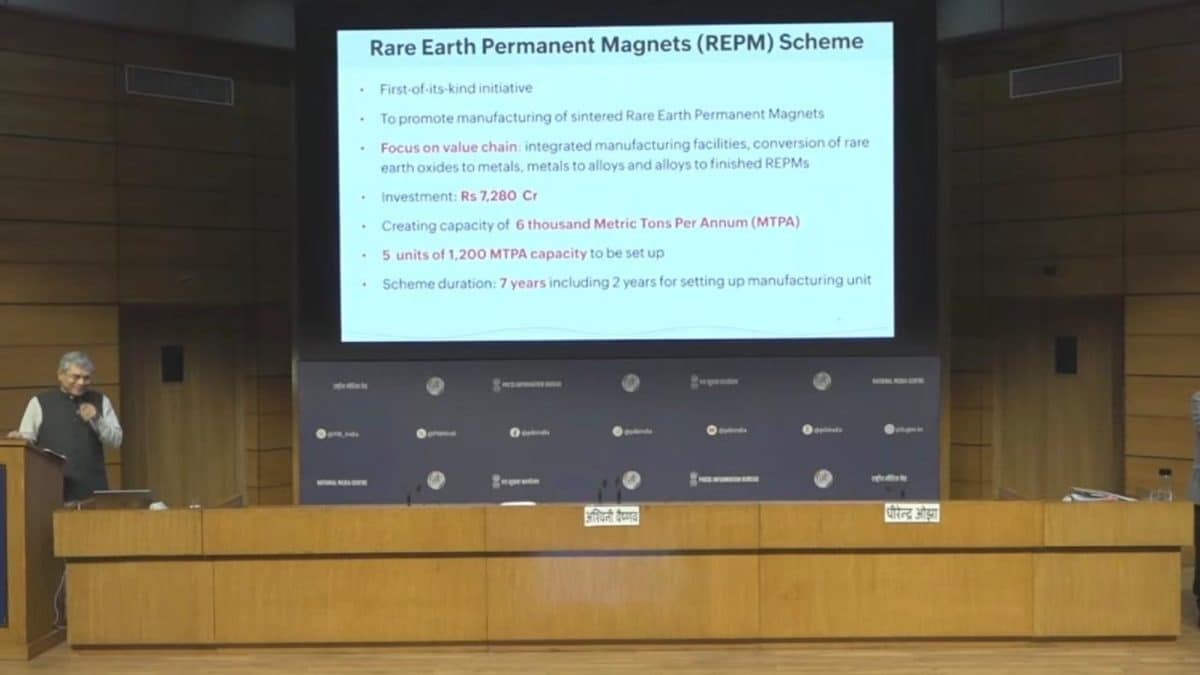 Cabinet Clears Rs 7,280-Crore Scheme To Boost Rare Earth Magnet Manufacturing Amid China’s Export Curbs