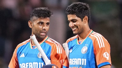 Suryakumar Yadav (left) and Shubman Gill are India's leaders in the T20I format (PTI Photo)