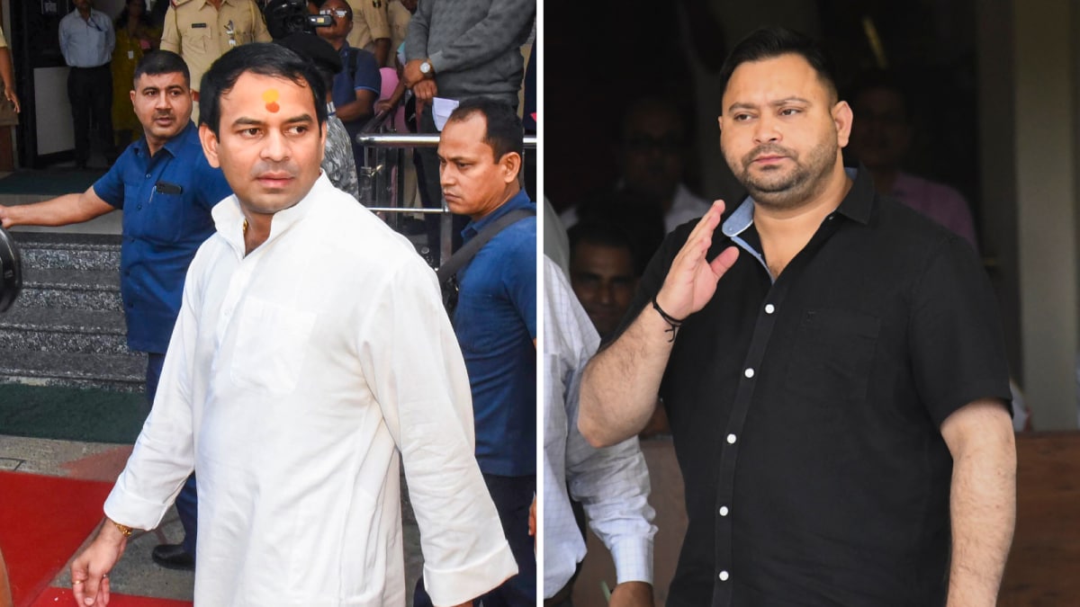 Brothers At War: Tejashwi Yadav Trailing From Raghopur, Tej Pratap Trailing In Mahua