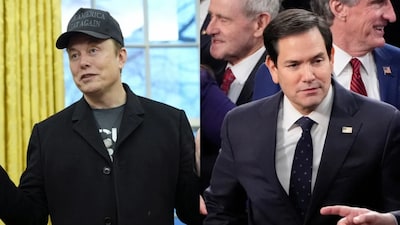 Elon Musk; Marco Rubio (R) (Image: X)
